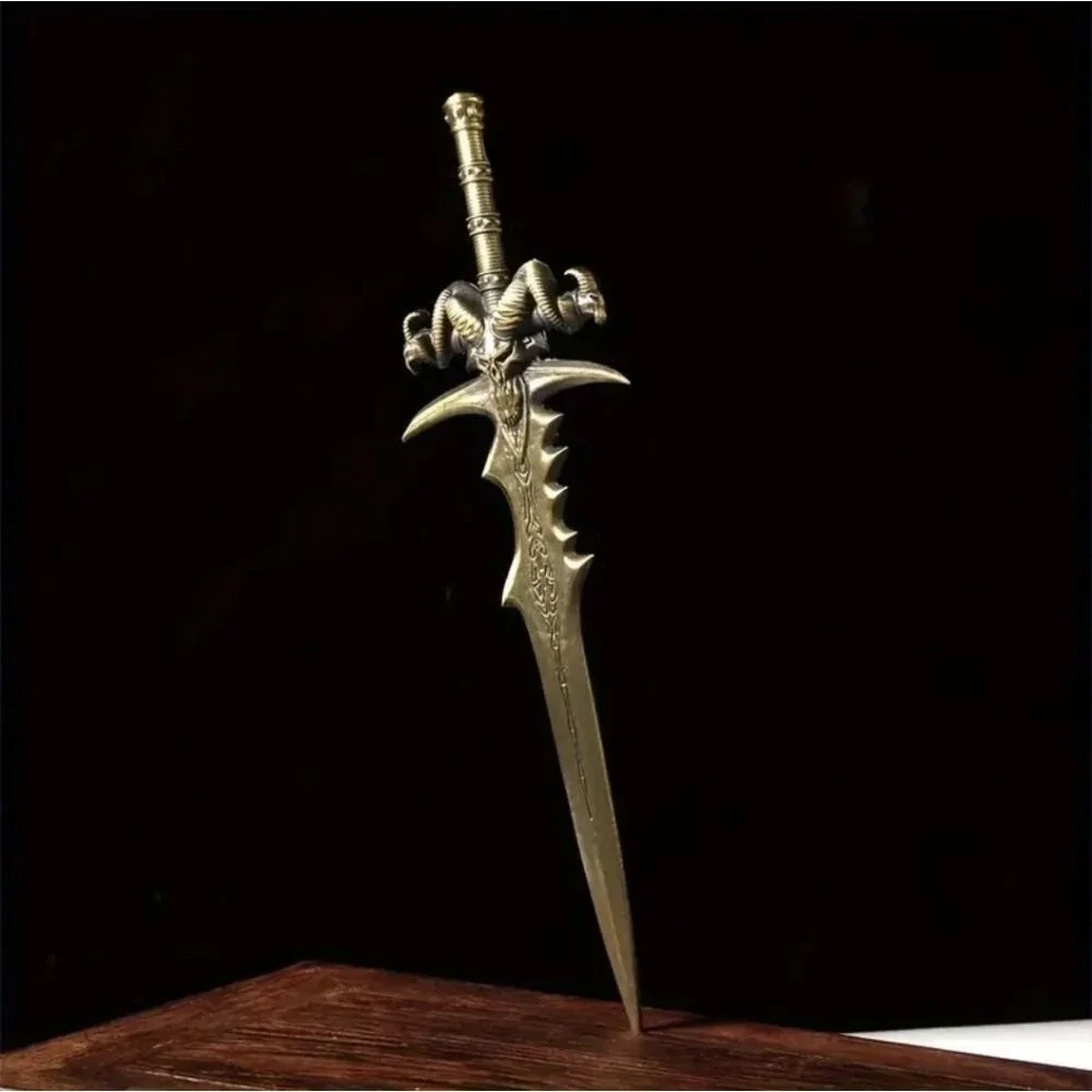 Bronze sword letter opener ram head dagger stationary